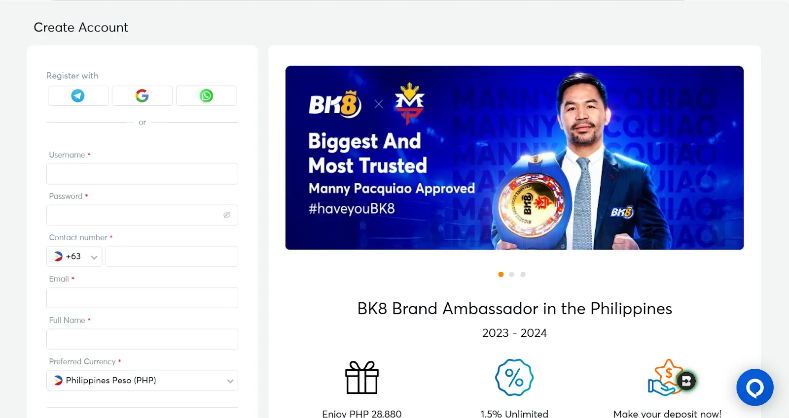 BK8 Create Account BK8 Create Account